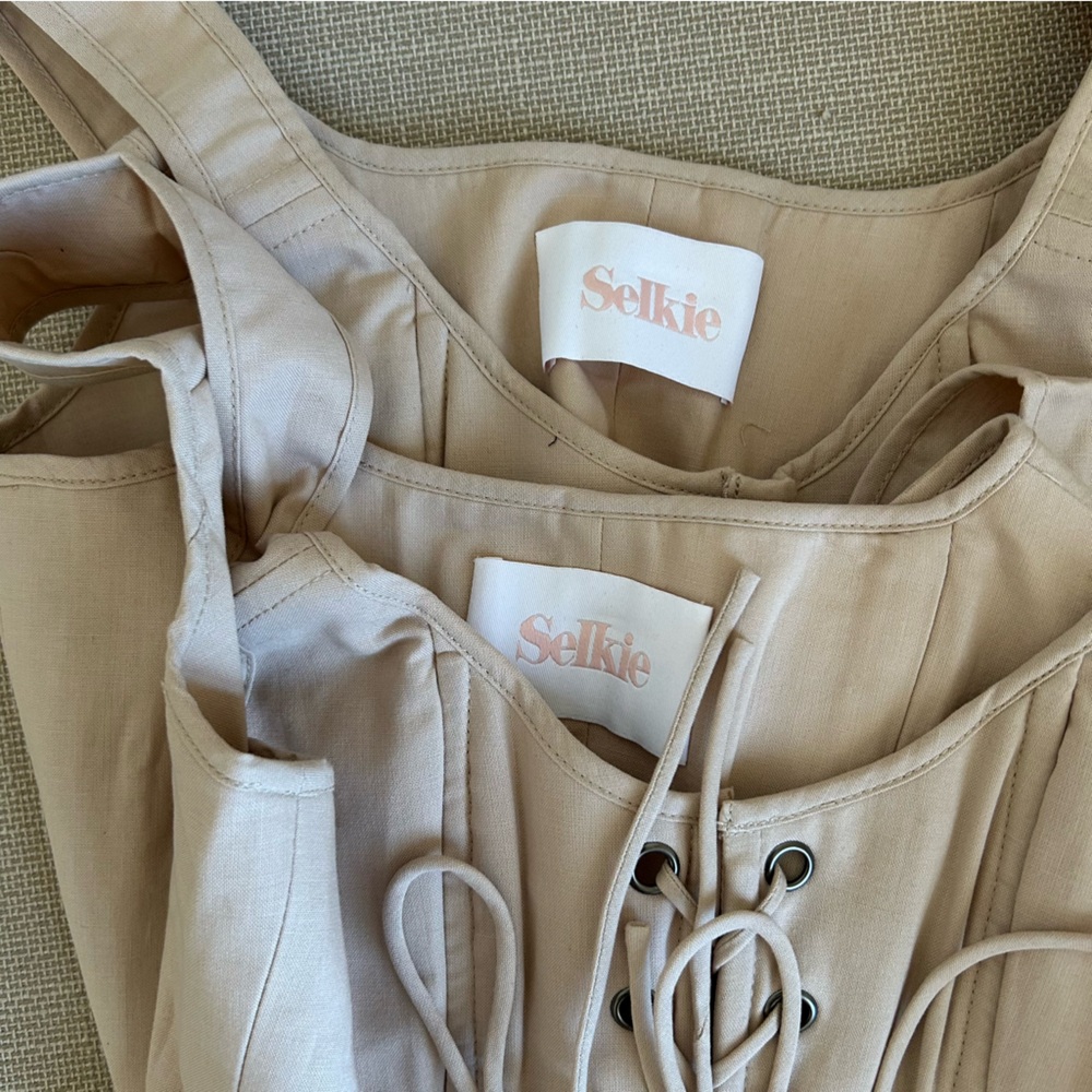 Selkie The Lickety Split Duchess Corset Blush Pink Peach - Picture 6 of 11